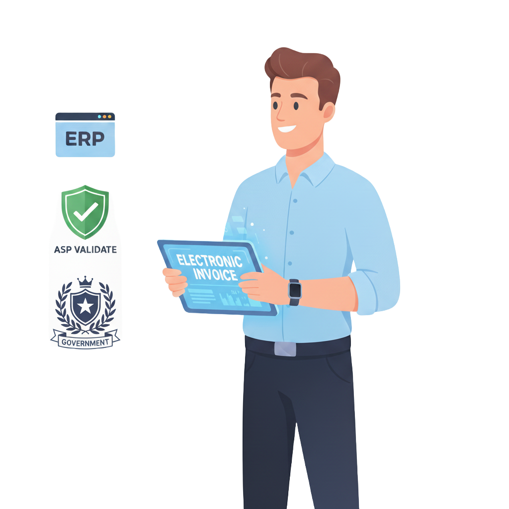 ASP and ERP connection in e-invoicing